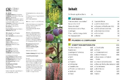Buchcover und Innenansicht für das Buch: Gartenwissen Pflanzenschnitt