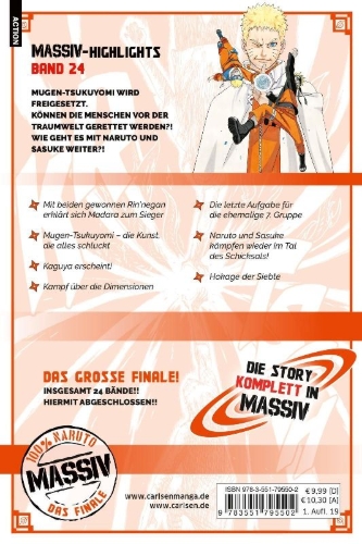 Buchcover und Innenansicht für das Buch: NARUTO Massiv 24