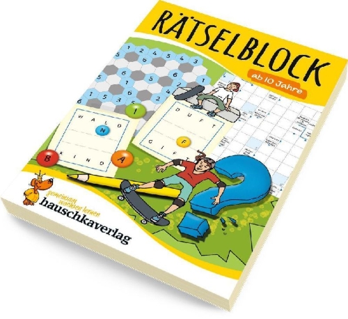 Buchcover und Innenansicht für das Buch: Rätselblock ab 10 Jahre, Band 1