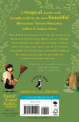 Buchcover und Innenansicht für das Buch: Kiki's Delivery Service