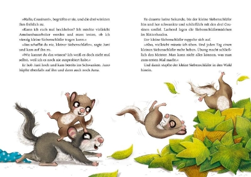 Buchcover und Innenansicht für das Buch: Der kleine Siebenschläfer: Was ich werden will
