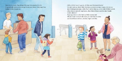 Buchcover und Innenansicht für das Buch: LESEMAUS 214: Mila traut sich