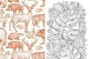 Buchcover und Innenansicht für das Buch: Flora, Fauna, Pflanzen & Bienen - Stickerbuch