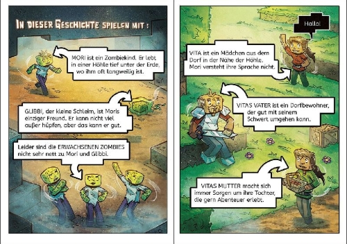 Buchcover und Innenansicht für das Buch: Leselöwen Comics 2. Klasse - Gefahr in der Oberwelt