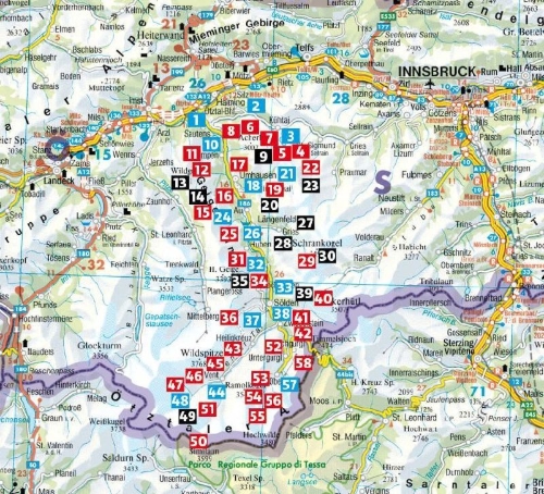 Buchcover und Innenansicht für das Buch: ROTHER Wanderführer Ötztal