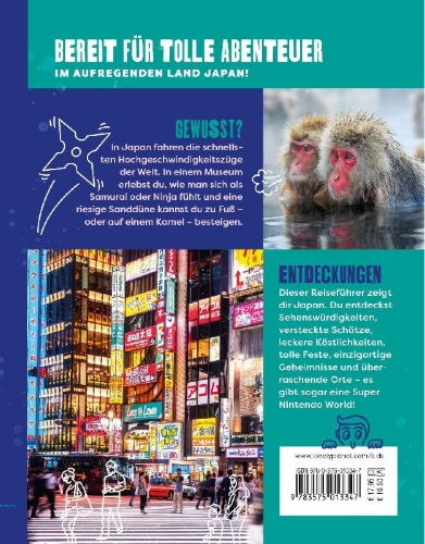 Buchcover und Innenansicht für das Buch: LONELY PLANET Kinderreiseführer Der Guide für Kids Japan