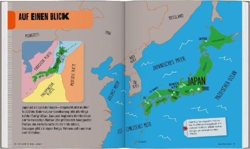 Buchcover und Innenansicht für das Buch: LONELY PLANET Kinderreiseführer Der Guide für Kids Japan