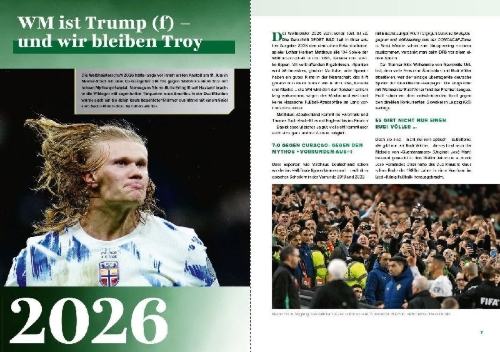 Buchcover und Innenansicht für das Buch: Fußball-WM: Mythen, Skandale und Legenden