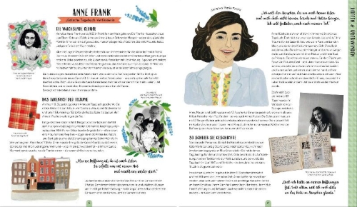 Buchcover und Innenansicht für das Buch: HerStory - 50 Women and Girls who shook the World