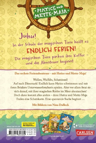 Buchcover und Innenansicht für das Buch: Die Schule der magischen Tiere. Endlich Ferien 6: Hatice und Mette-Maja