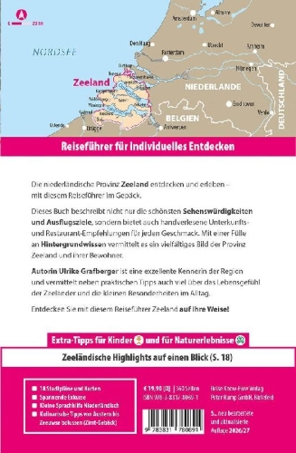 Buchcover und Innenansicht für das Buch: Reise Know-How Reiseführer Zeeland