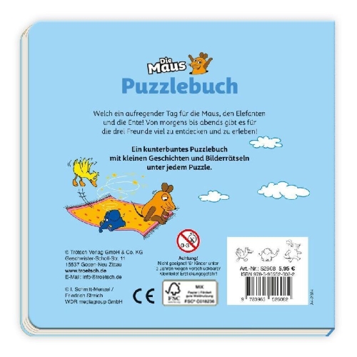 Buchcover und Innenansicht für das Buch: Trötsch Die Maus Puzzlebuch