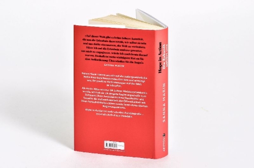 Buchcover und Innenansicht für das Buch: Hope in Action: A Memoir About the Courage to Lead