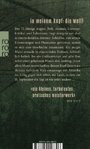 Buchcover und Innenansicht für das Buch: Mann im Dunkel