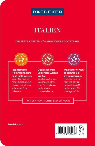 Buchcover und Innenansicht für das Buch: Baedeker Reiseführer Italien