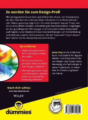 Buchcover und Innenansicht für das Buch: Canva für Dummies