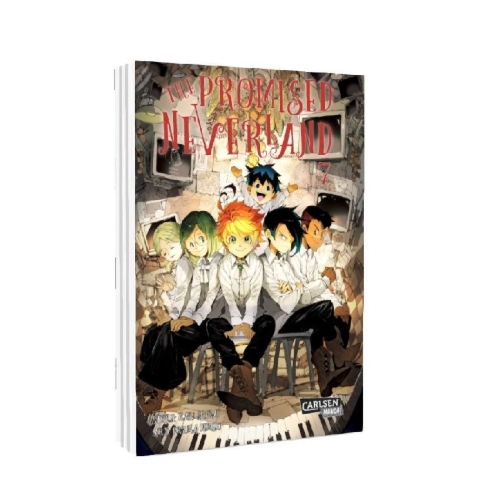 Buchcover und Innenansicht für das Buch: Yakusoku no Neverland