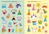 Buchcover und Innenansicht für das Buch: Mein Immer-wieder-Stickerbuch: Tierisch lustige Hüte