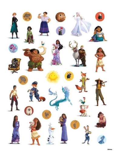 Buchcover und Innenansicht für das Buch: Disney Best of: 1001 Sticker - Stickern - Rätseln - Ausmalen