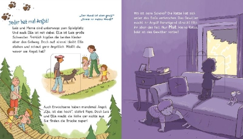 Buchcover und Innenansicht für das Buch: WAS IST WAS Meine Welt Band 22 Mutig und stark - ich trau mich was!