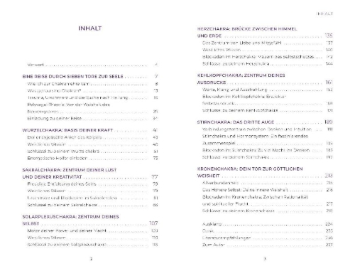Buchcover und Innenansicht für das Buch: Chakra - 7 Tore zur Seele