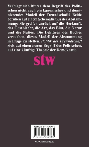 Buchcover und Innenansicht für das Buch: Politiques de l'amitie