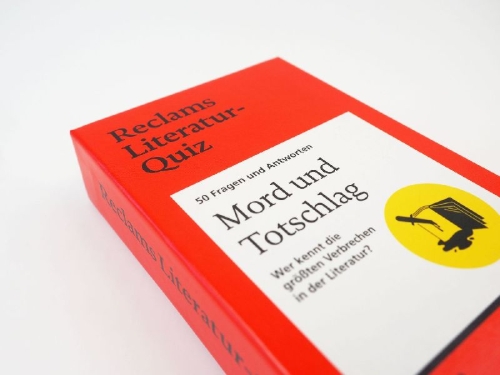 Buchcover und Innenansicht für das Buch: Mord und Totschlag. Wer kennt die größten Verbrechen in der Literatur? 50 Fragen und Antworten für Büchermenschen