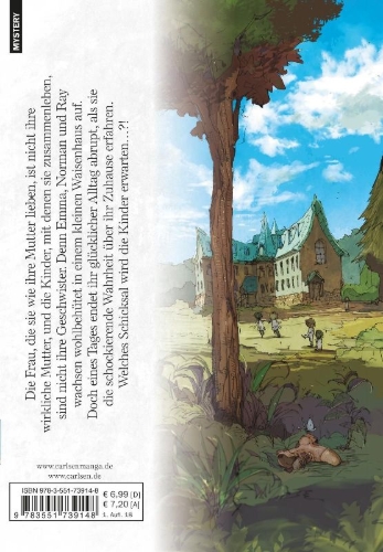 Buchcover und Innenansicht für das Buch: Yakusoku no Neverland