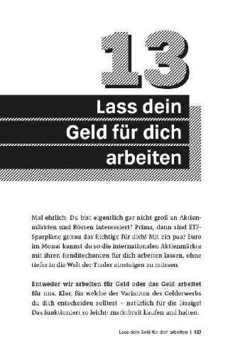 Buchcover und Innenansicht für das Buch: 21 Dinge über deine Finanzen, die du wissen solltest