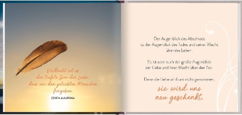 Buchcover und Innenansicht für das Buch: Liebe ist größer als der Tod