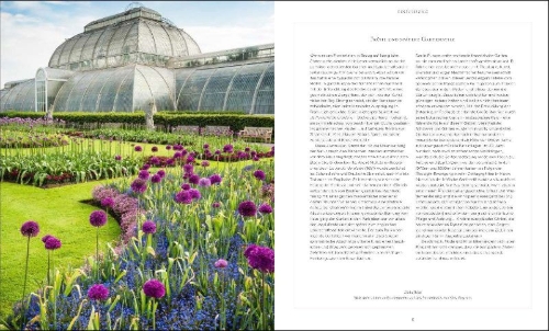 Buchcover und Innenansicht für das Buch: Royale Gärten