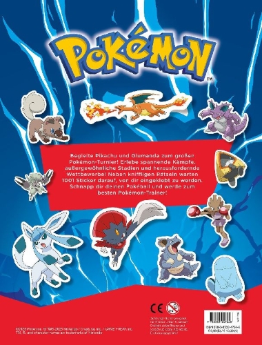 Buchcover und Innenansicht für das Buch: Pokémon: 1001 Battle Stickers