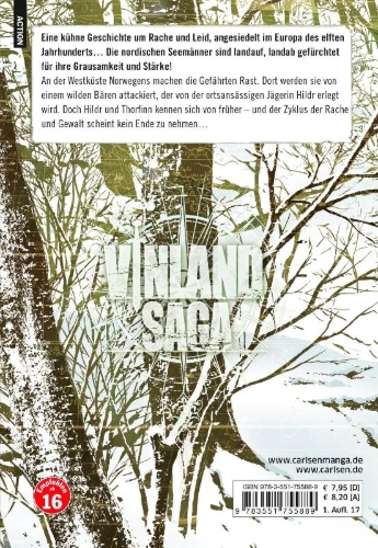 Buchcover und Innenansicht für das Buch: Vinland Saga