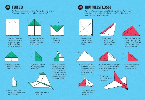 Buchcover und Innenansicht für das Buch: 100 Düsenjets aus Papier