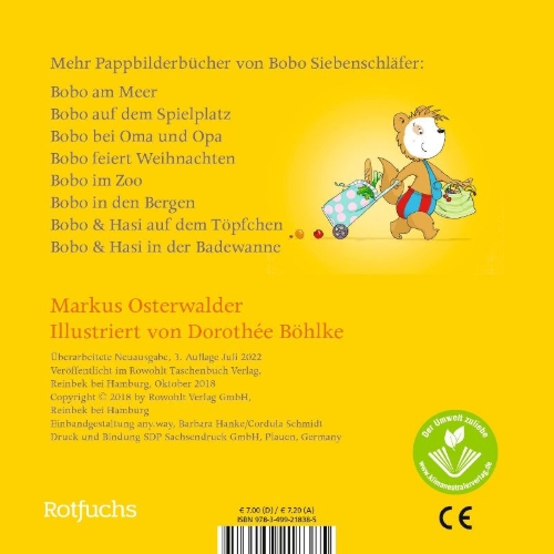 Buchcover und Innenansicht für das Buch: Bobo geht einkaufen