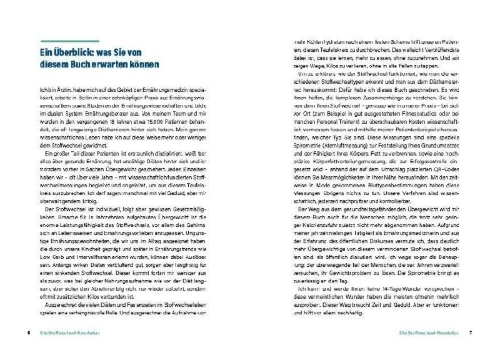Buchcover und Innenansicht für das Buch: Die Stoffwechsel-Revolution - Abnehmen mit Kohlenhydraten