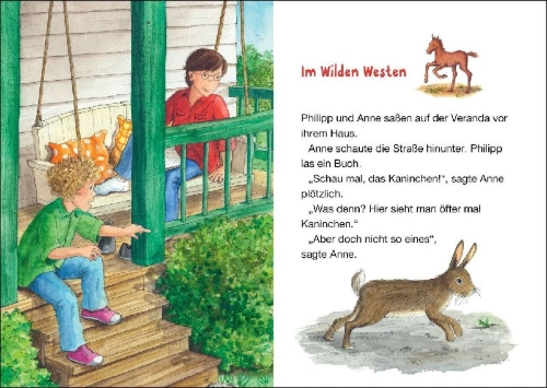 Buchcover und Innenansicht für das Buch: Das magische Baumhaus junior 10 - Ritt durch den Wilden Westen