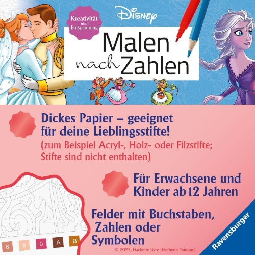 Buchcover und Innenansicht für das Buch: Disney - Malen nach Zahlen: Classics