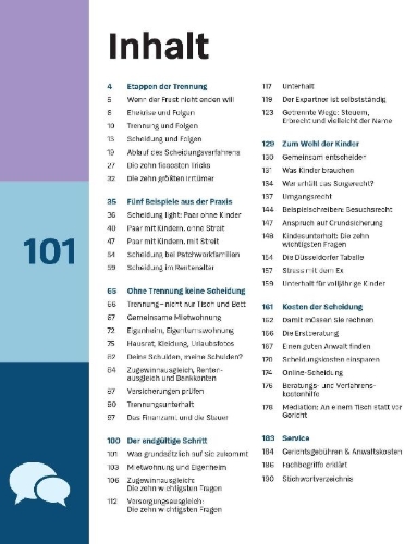 Buchcover und Innenansicht für das Buch: Hilfe bei Scheidung und Trennung