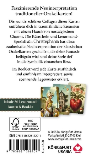 Buchcover und Innenansicht für das Buch: Christephania Lenormand - 36 Karten & Booklet