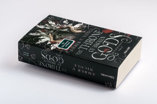Buchcover und Innenansicht für das Buch: The Throne of Broken Gods (Gods & Monsters 02)