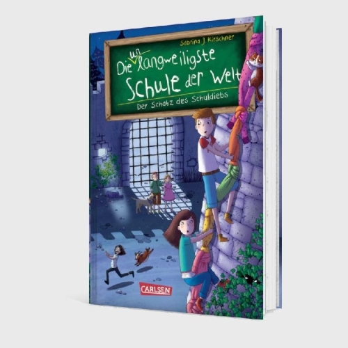 Buchcover und Innenansicht für das Buch: Die unlangweiligste Schule der Welt 10: Der Schatz des Schuldiebs