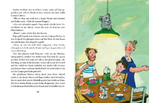 Buchcover und Innenansicht für das Buch: Konrad - Ein Koala mit Karacho