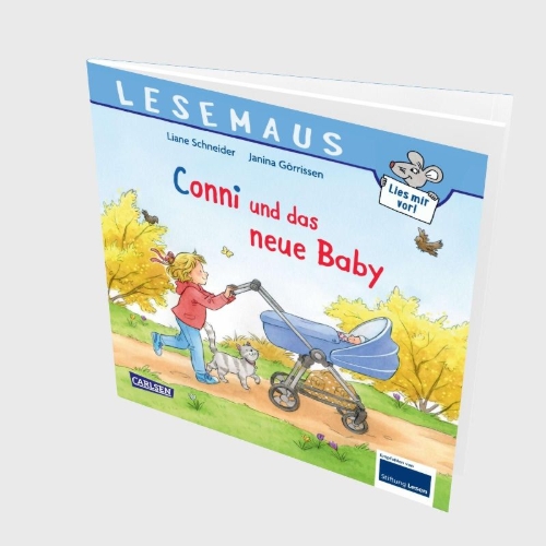 Buchcover und Innenansicht für das Buch: LESEMAUS 118: Conni und das neue Baby