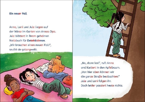 Buchcover und Innenansicht für das Buch: Leselöwen 2. Klasse - Der Club der Mädchen-Detektive