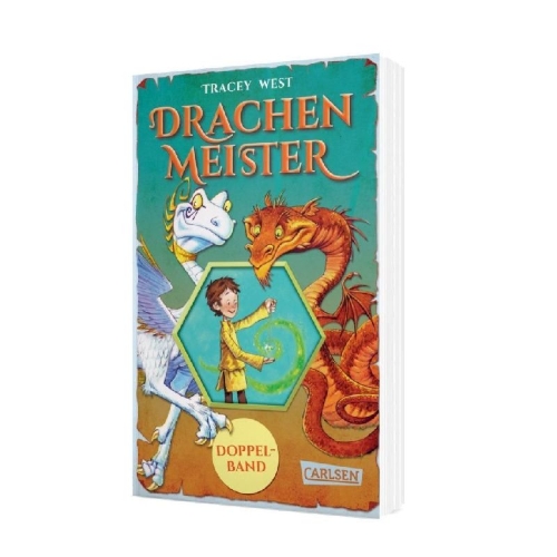 Buchcover und Innenansicht für das Buch: Drachenmeister Doppelband - Enthält die Geschichten: Der Aufstieg des Erddrachen (Bd. 1) / Die Rettung des Sonnendrachen (Bd. 2)