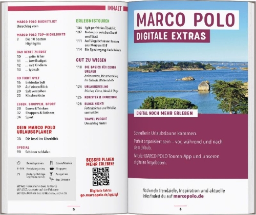 Buchcover und Innenansicht für das Buch: MARCO POLO Reiseführer Sylt