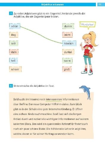 Buchcover und Innenansicht für das Buch: Die Deutsch-Helden Grammatik 3. Klasse