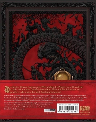 Buchcover und Innenansicht für das Buch: Diablo: Tales from the Horadric Library (A Short Story Collection)