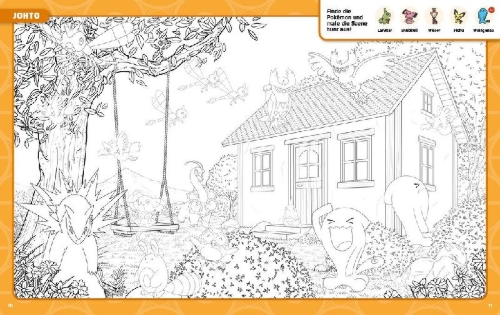 Buchcover und Innenansicht für das Buch: Coloriages cherche-et-trouve 9 Regions a explorer
